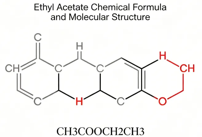Chemical Formula And Molecular Structure Of Ethyl Acetate Chemical Formula And Molecular Structure Of Ethyl Acetate